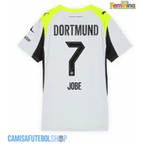 Camisa de time de futebol Borussia Dortmund Jobe Bellingham #7 Replicas 2º Equipamento Feminina 2025-26 Manga Curta
